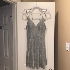 Silver sparkly dress - size 7
